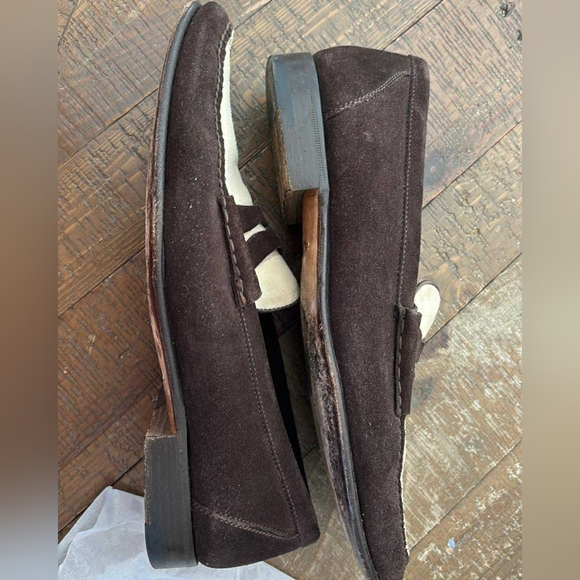 Tom Ford Brown and Cream Men's Suede Loafers Size  8 1/2 - Picture 6 of 7